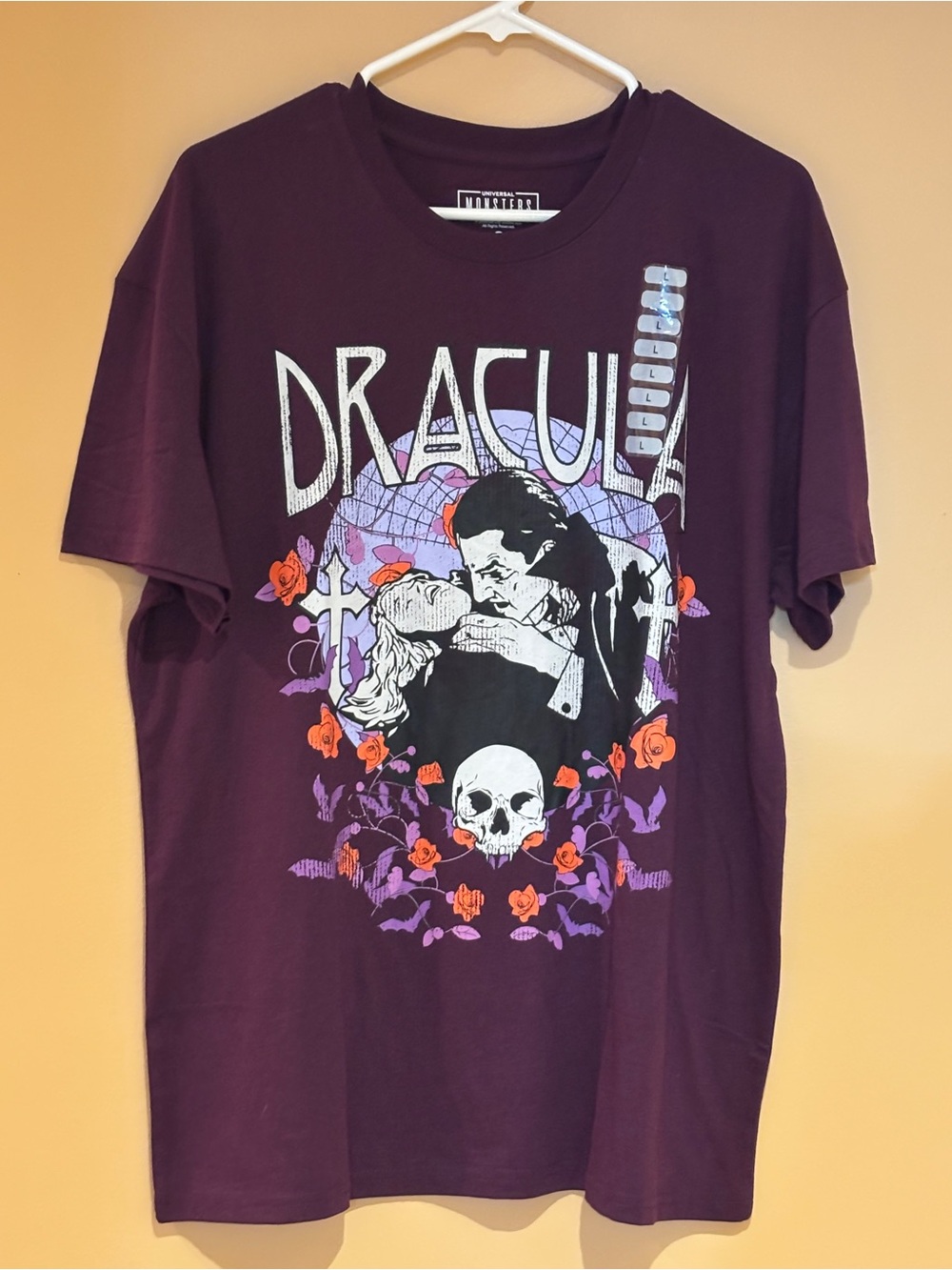 Universal Monsters Tee — Deep Plum with White Print - Picture 4 of 7